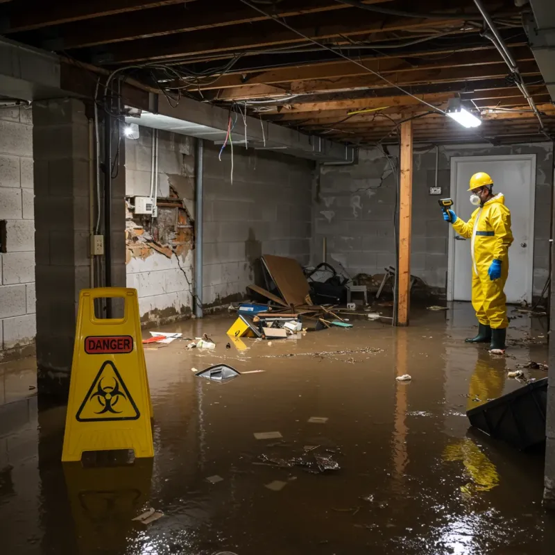 Flooded Basement Electrical Hazard in Tallapoosa County, AL Property